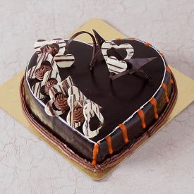 Truffle heart shape cake
